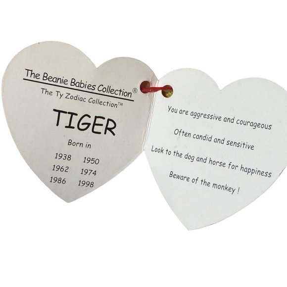Ty Beanie Baby Zodiac Tiger with Tags retired 2000 - Picture 10 of 11